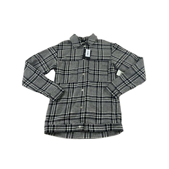 NWT 4th Reckless Women's Tall Oversized Shacket In Mono Plaid - XS - Picture 2 of 12